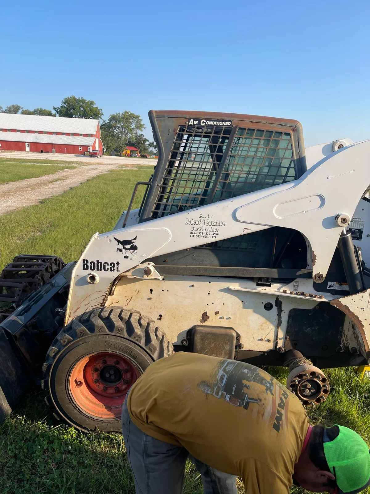 Specialty tire work on real customer equipment